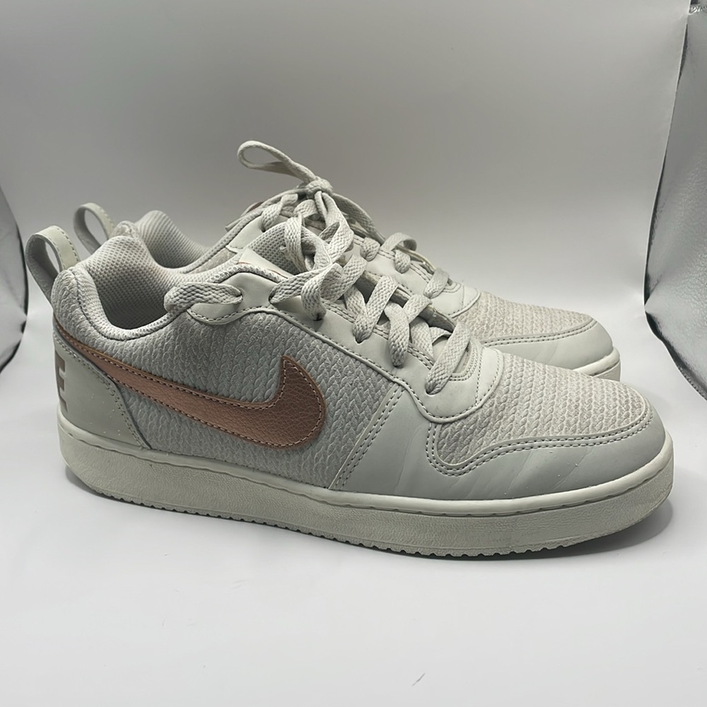 Nike - Court Borough Low Athletic Shoes - Cream / Pink - 7.5